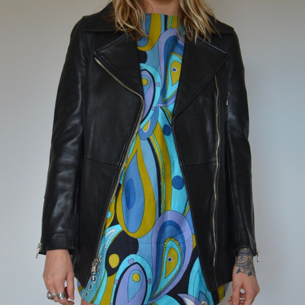 Donald J Pliner Leather Jacket Petite